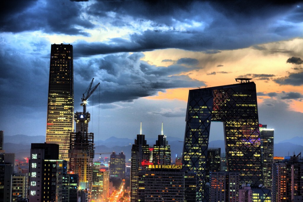 北京国贸夜景,北京最繁华的商业街区 - 风光, 城