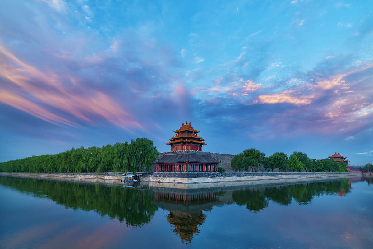 没有雾霾的故宫日出 - 故宫, 角楼, 风光, 日出, N