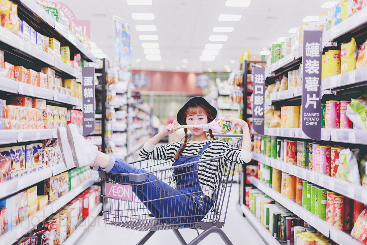 超市少女采购记 - 人像, 佳能, 北京, 色彩, 小清新, 美女 - 瑾瑾demo - 图虫摄影网