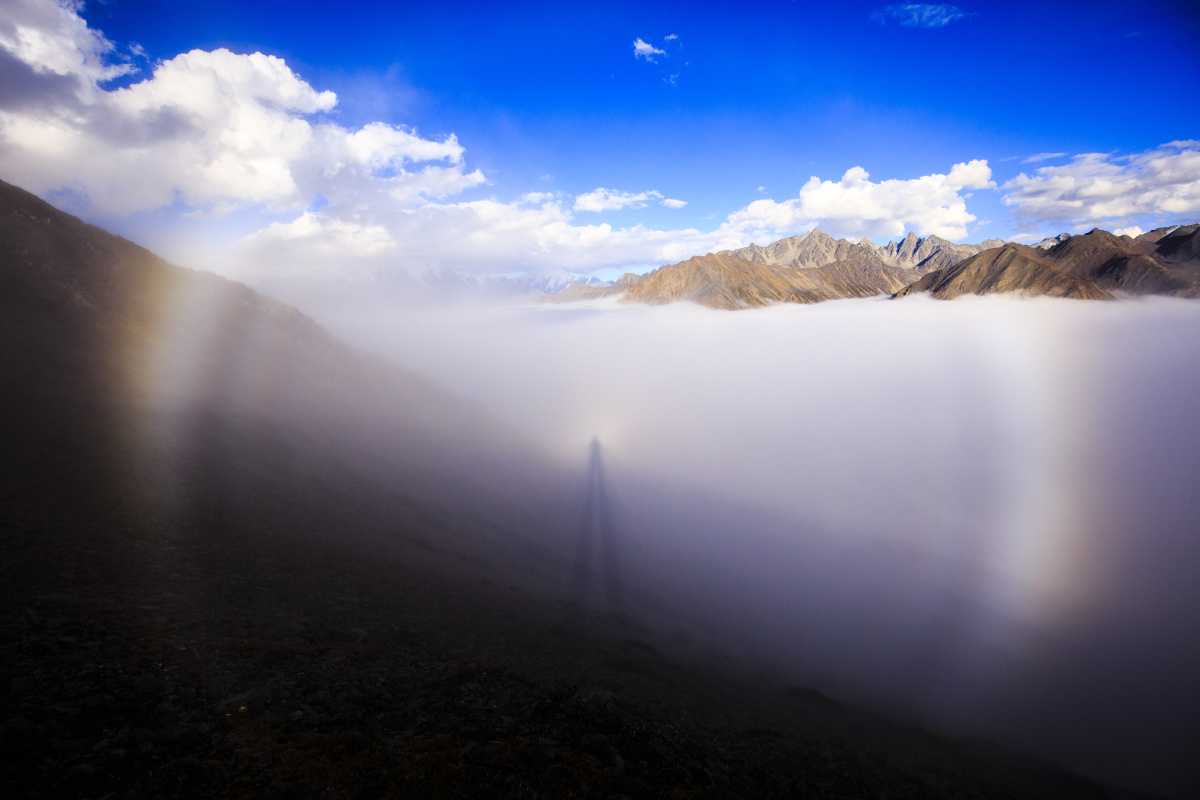 里说垭口遇见雾虹和佛光 - 风光, 旅行, 佳能 - 桂