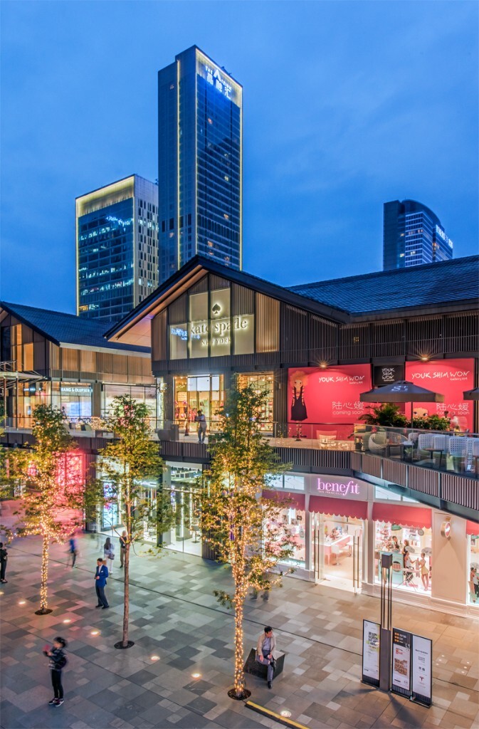 城市夜景-太古里 色彩 夜景 成都 尼康 城市 蓝镜头 图虫