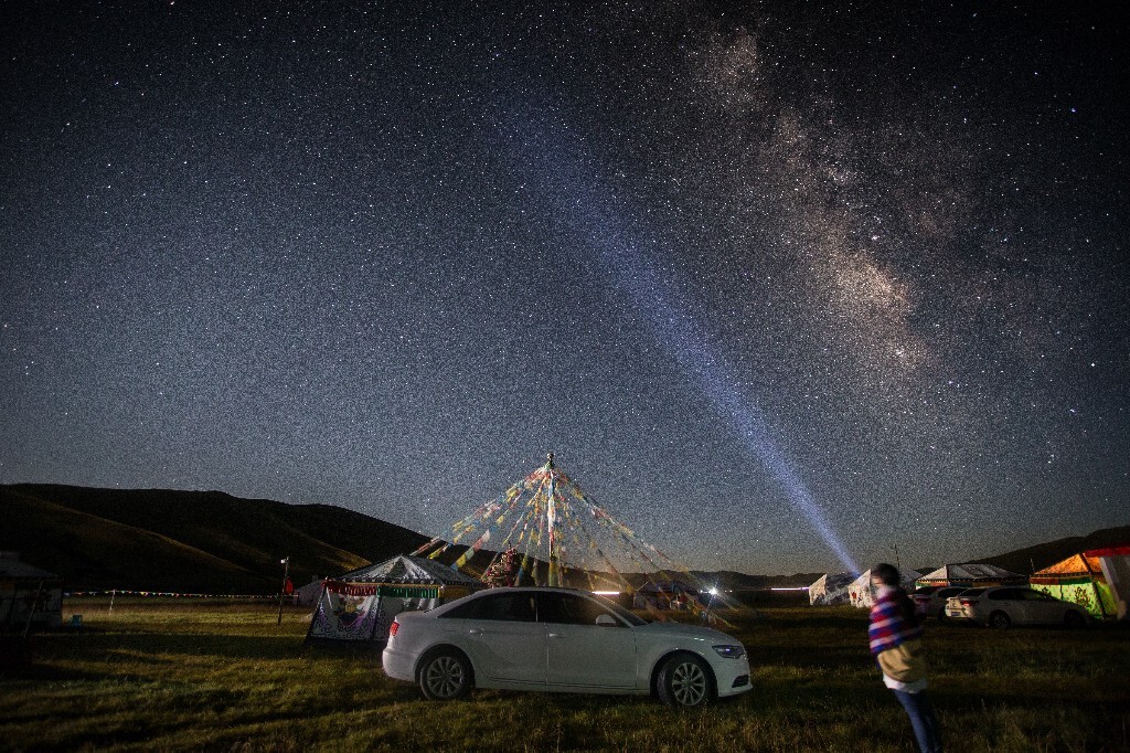 若尔盖 星 风光 夜景 色彩 佳能 四川 yyw-tkk 图虫摄影网