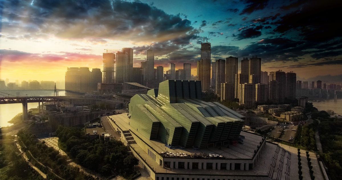 重庆大剧院 - 风光, 城市, 色彩, DJI, 重庆 - 心向