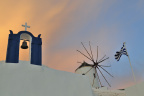 Oia日落，Santorini，希腊