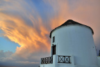 Oia日落，Santorini，希腊