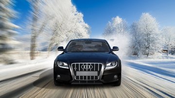 snow audi s5 front