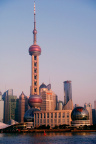 夕阳下的东方明珠