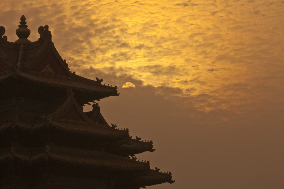 角楼 - 北京, 清晨, 日出, 角楼, 冬 - leng.xiaozhuang - 图虫摄影网