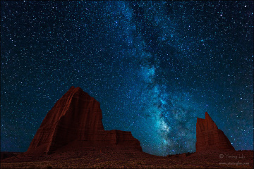 犹他州大教堂谷的壮丽星空