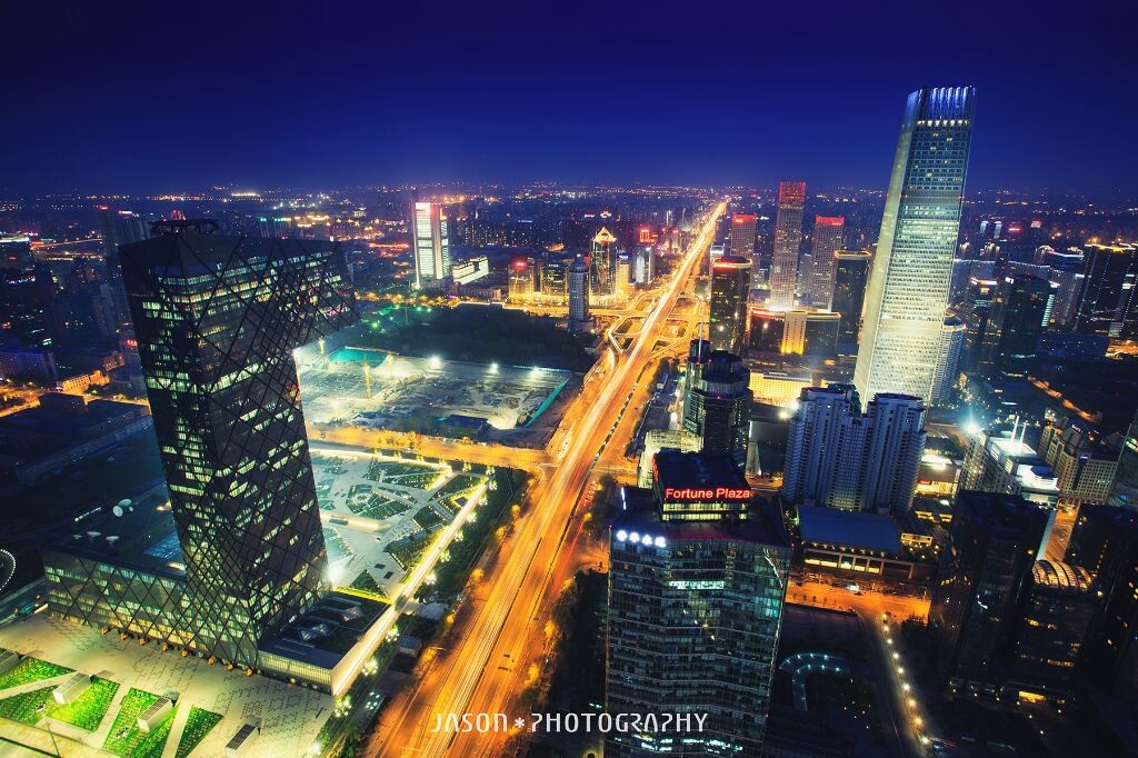 北京·国贸CBD - 北京, 摄影, 夜景, 国贸, 长曝光, 色彩, 广角, 街头 - 麻团张 - 图虫摄影网