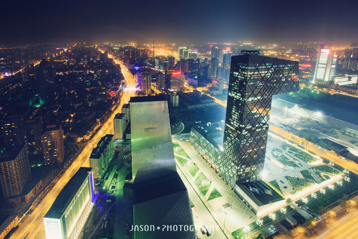 鸟瞰夜景·国贸cbd