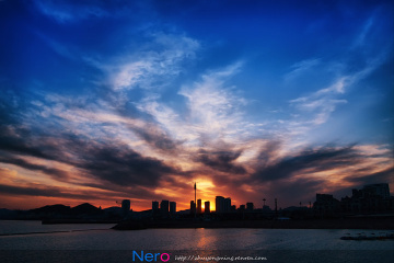 星海湾的日落
