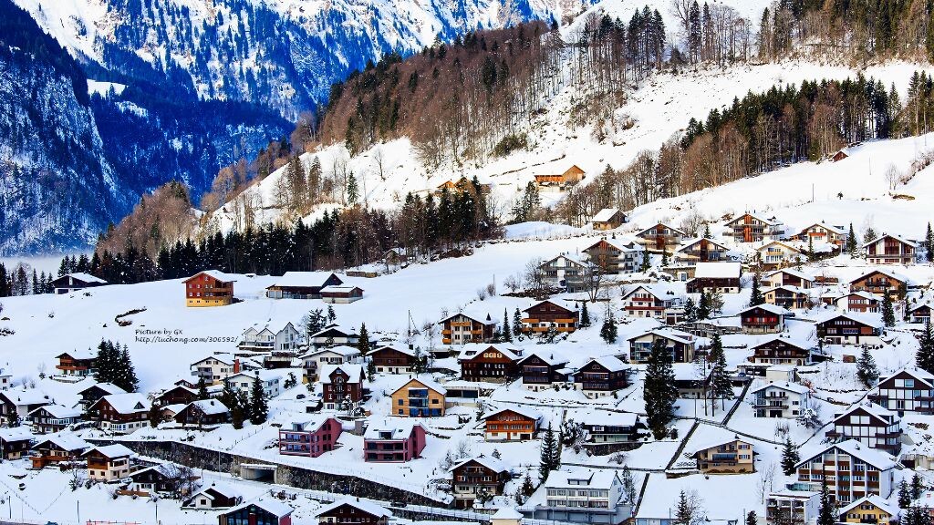 欧洲瑞士铁力士雪山小镇 - 瑞士 - GX[+] - 图虫摄影网