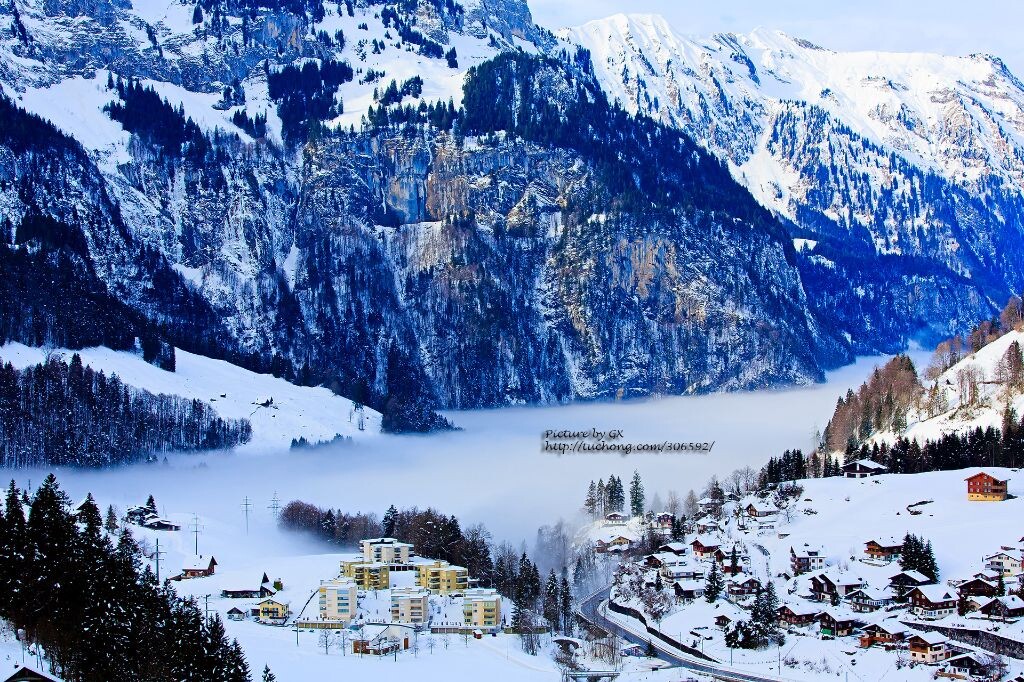 欧洲瑞士铁力士雪山小镇6