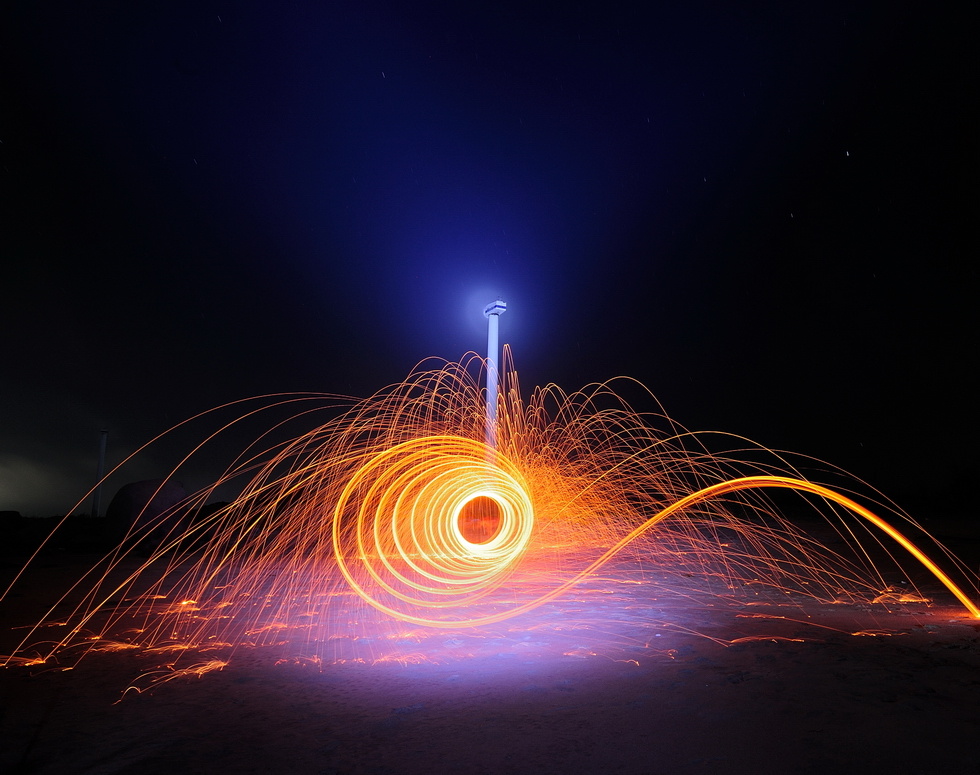 风车岛 光绘 - 风光, 尼康, 广角, 2014年1月刊“天空故事” 主题月赛, 《摄影旅游》9月月赛主题:流光飞舞 - sz一只鱼 - 图虫摄影网