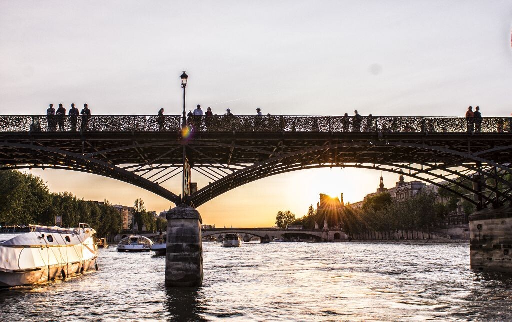 塞纳河上的桥 - 风光, 巴黎, 塞纳河, 日落 - 洋芋