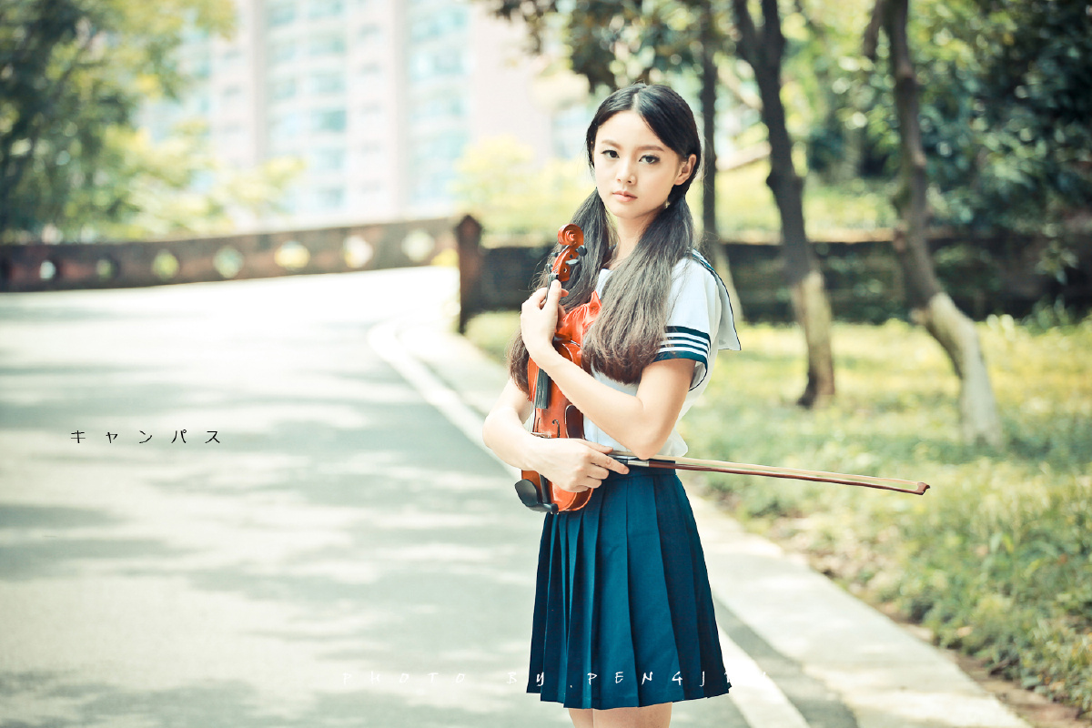 到校园 - 人像, 50mm, 佳能, 四川, 乐山, <em>美女</em> - 彭