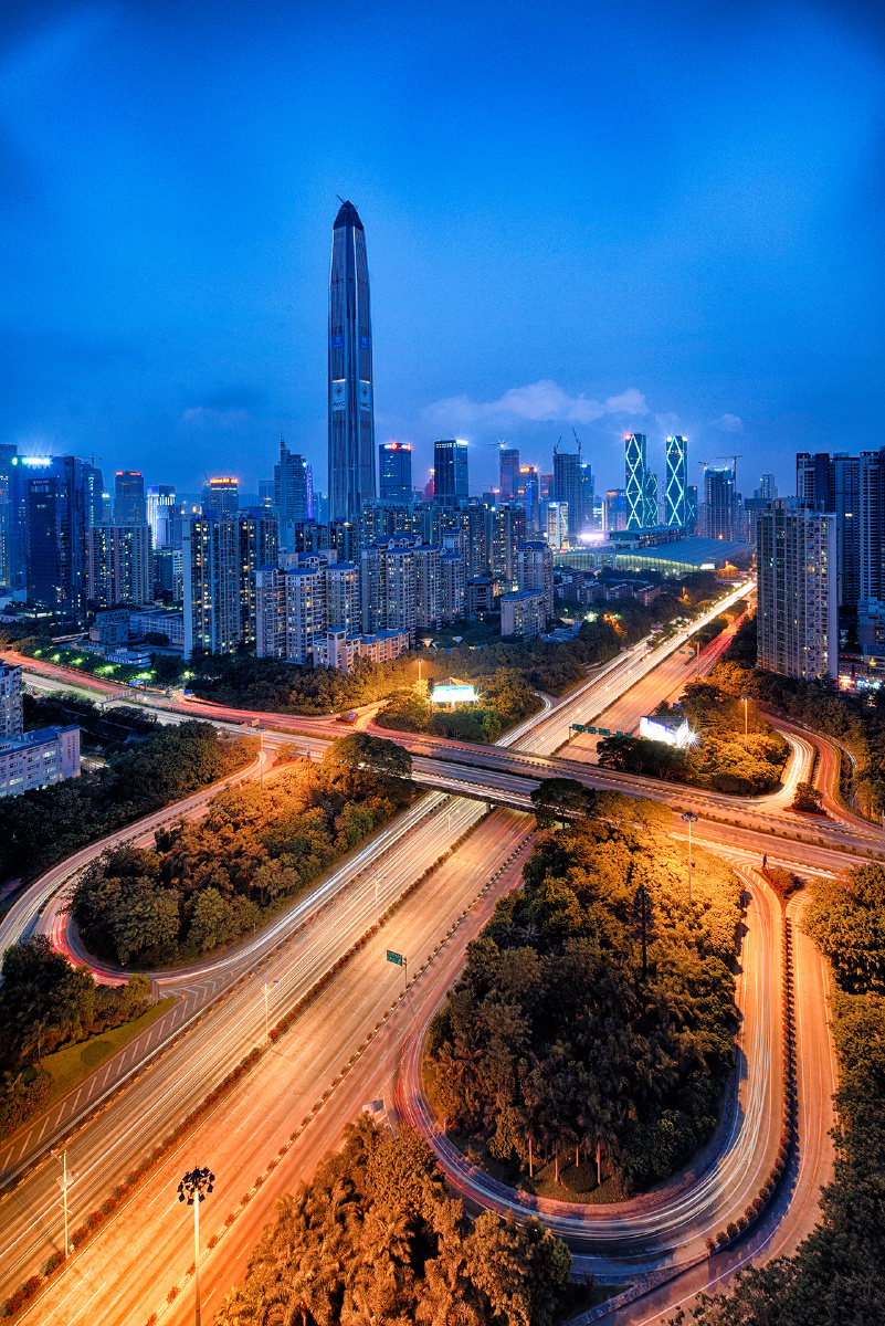 深圳平安CFC - 建筑, 长曝光, 佳能, 深圳 - 捷森