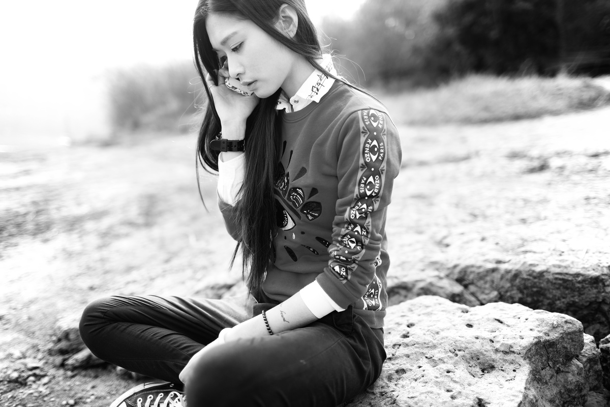 大龄文艺女青年 - 黑白, 生活, 佳能, 35mm, 美女