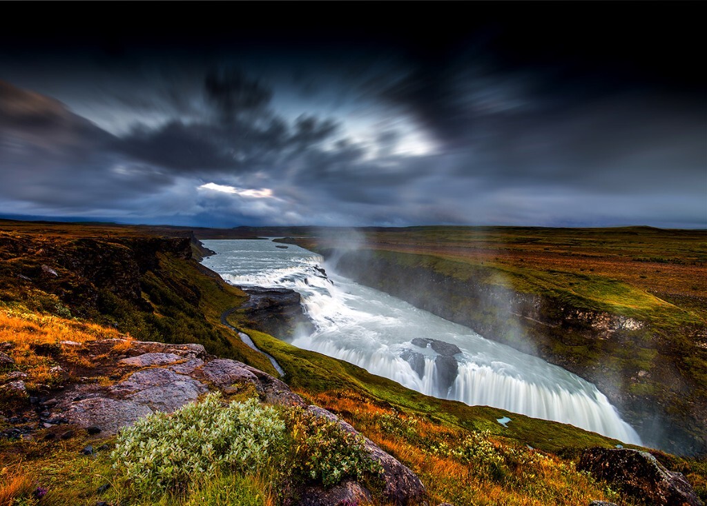 阴云密布冰岛GullFoss 瀑布 - 冰岛, 网际飞侠, 风光摄影, 风光, 尼康 - 网际飞侠 - 图虫摄影网