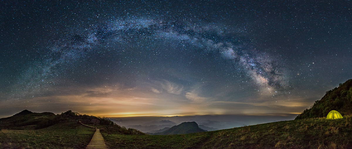 百花山星河 - 北京, 佳能, 夜景, 广角, 长曝光, 星