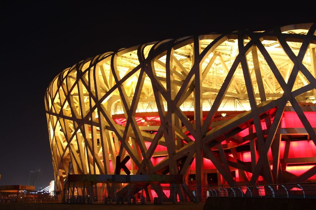 记我的第一次夜拍-鸟巢水立方 - 夜景, 北京, 佳