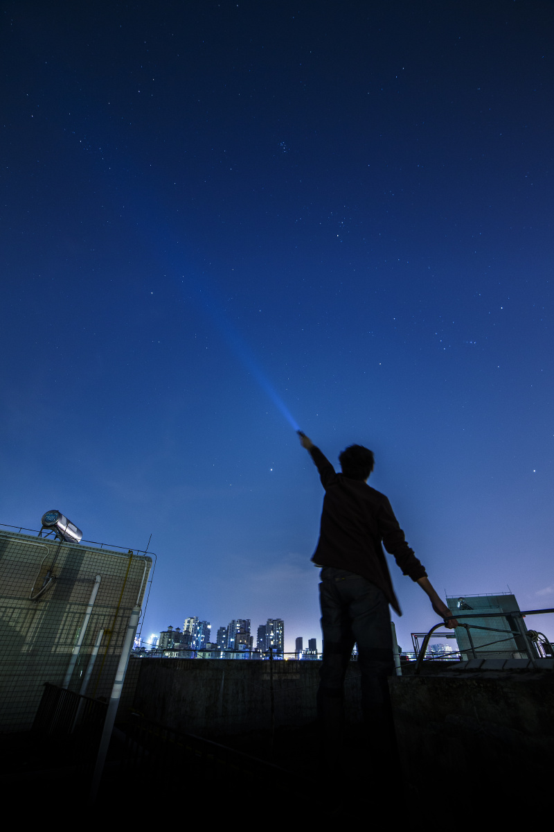 打着手电找星星 - 风光, 佳能, 长曝光, 有趣的构