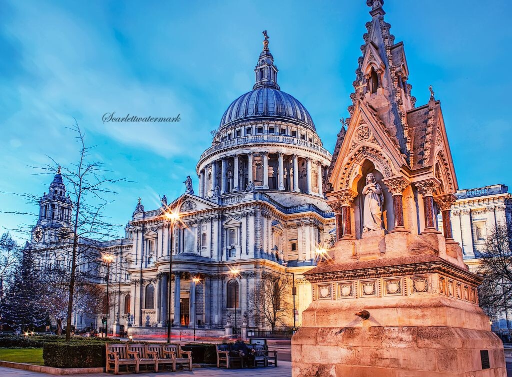 圣保罗教堂 - 色彩, 城市, 伦敦, 英国 - Scarlettwatermark - 图虫摄影网