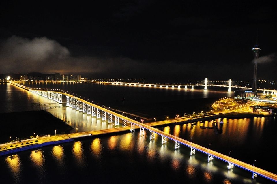 澳门夜景当时天气超级好