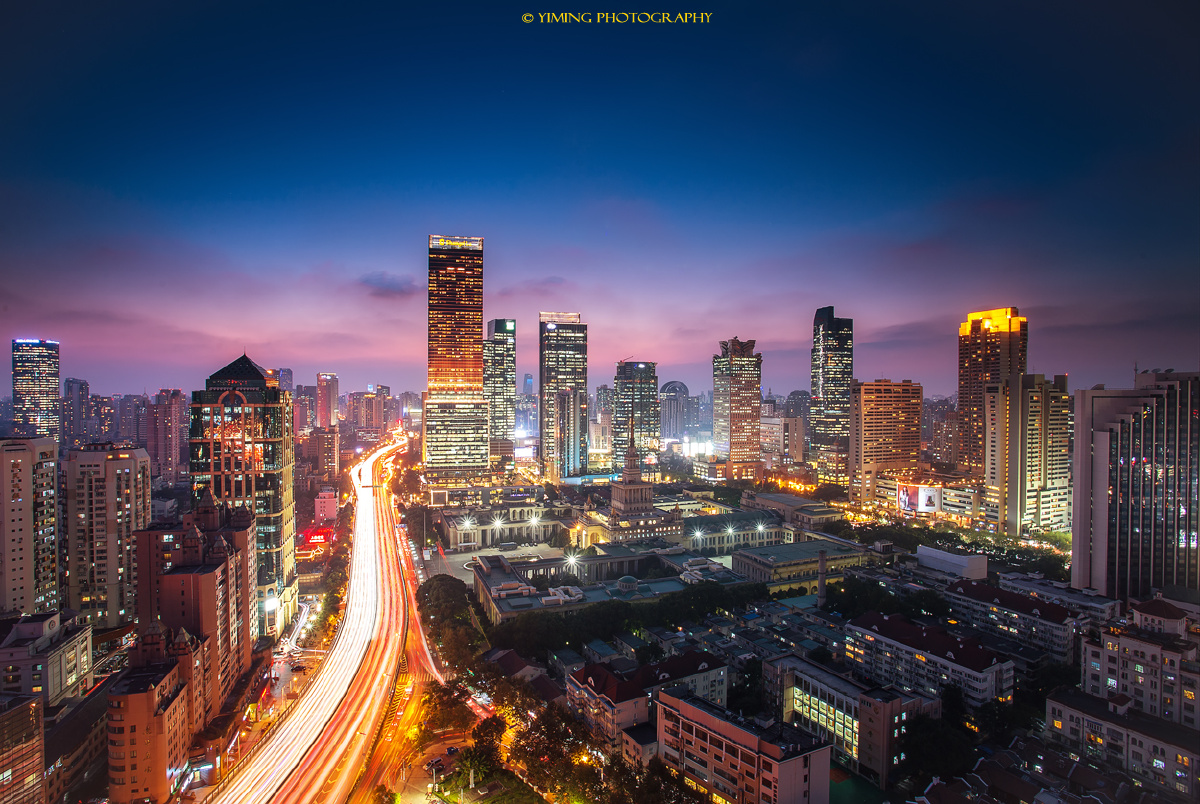 静安嘉里晚霞 - 风光, 上海, 《摄影旅游》12月杂志月赛:换一座城市, 佳能, 色彩 - 一鸣视觉 - 图虫摄影网