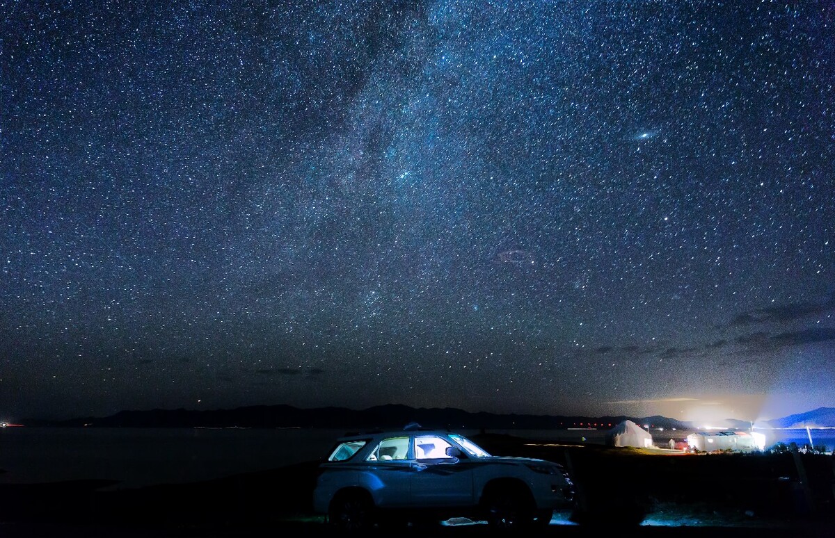 赛里木湖银河 - 风光, 佳能, 新疆, 银河, 夜景 - 东_经181° - 图虫摄影网