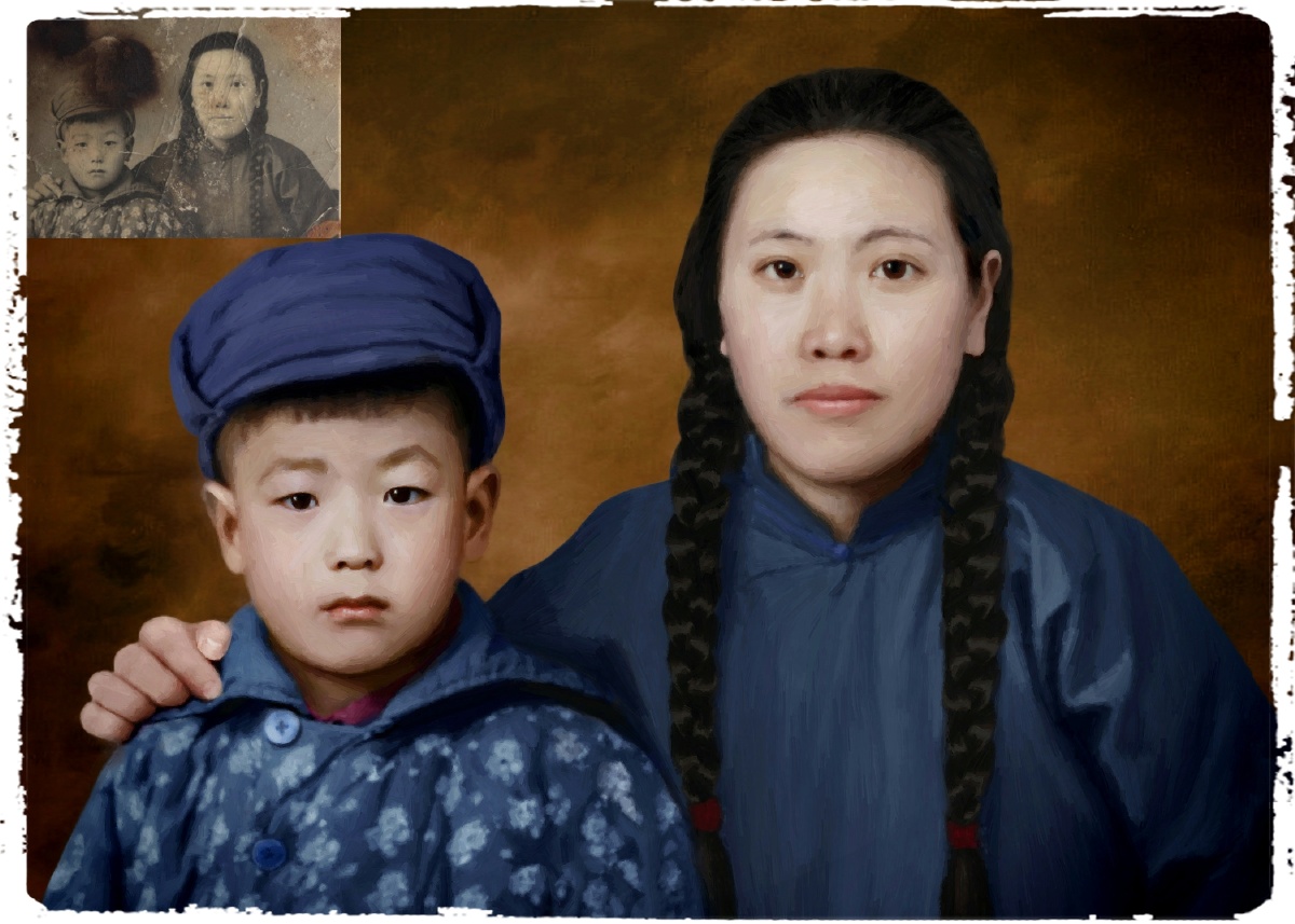 老照片修复 - 老照片修复, 老照片翻新, PS挑战