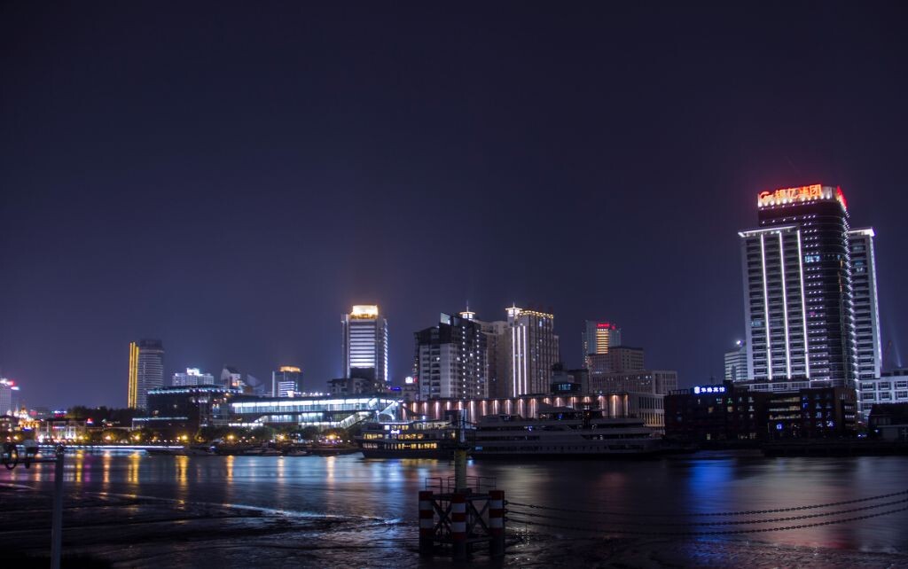 宁波老外滩夜色 - 城市, 佳能, 夜景, 中国, 长曝光