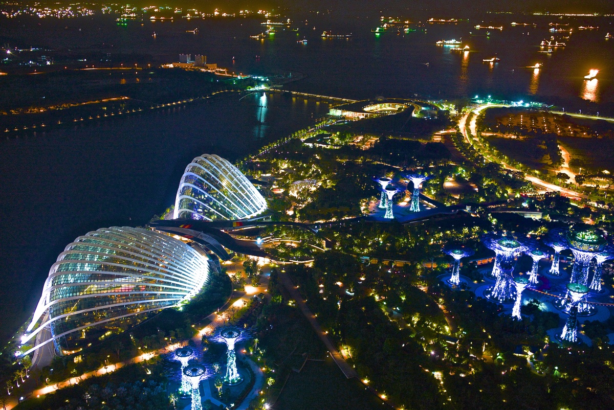 滨海湾夜景 - 色彩, 城市, 新加坡, 徕卡 - 鹤总的