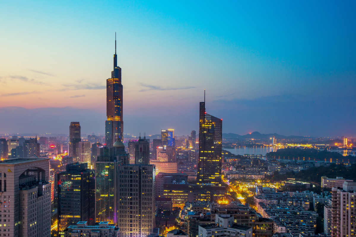 鼓楼与珠江路 - 佳能, 风光, 南京, 夜景 - lkl_要买