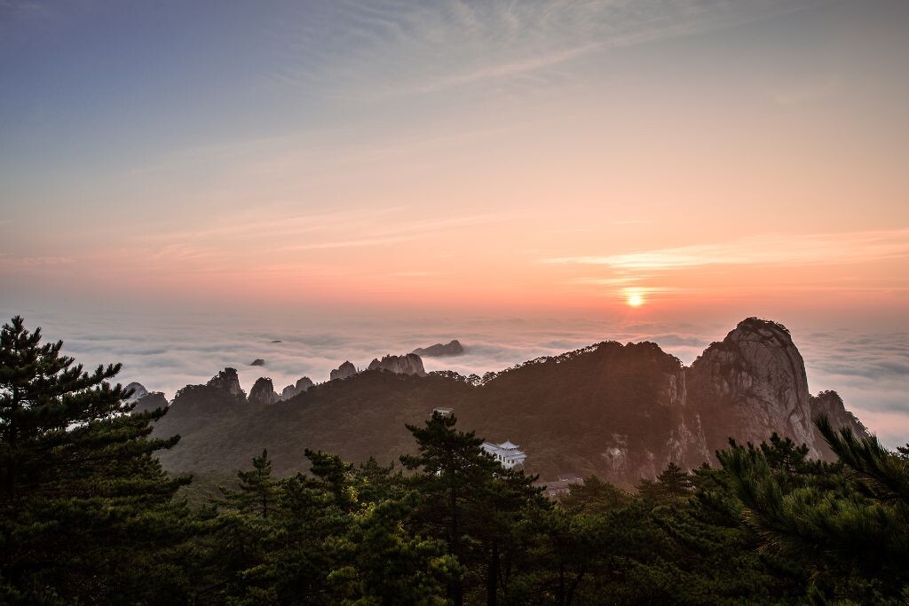 震撼心灵的美丽,出乎意料的平静,黄山.