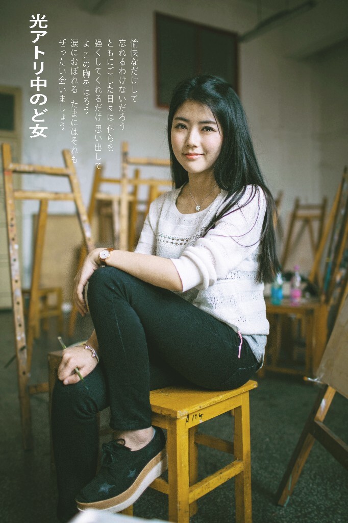 光の画室-美女,照片,武汉,约片,日系,35mm的美女低头人像图片