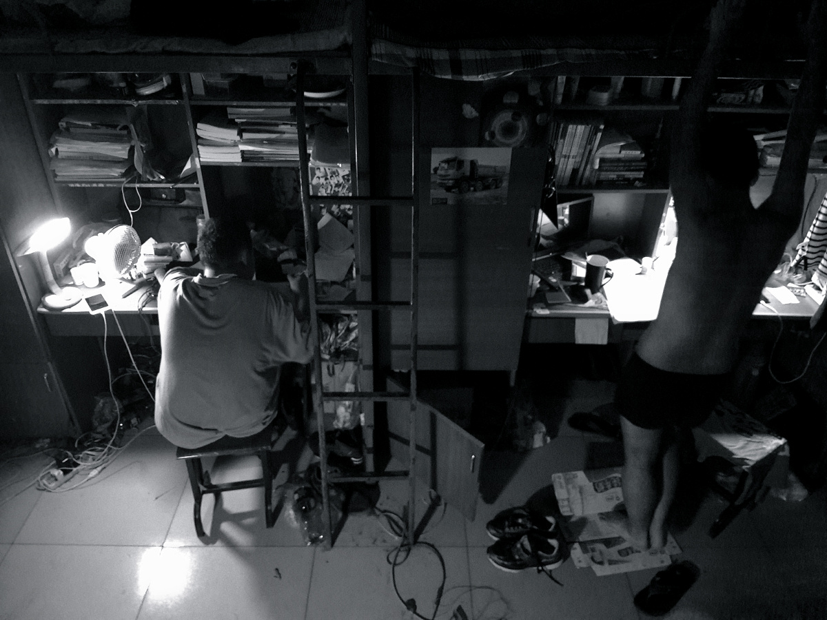 考试前一夜 - 纪实, 手机摄影, 魅族, 黑白, 校园,