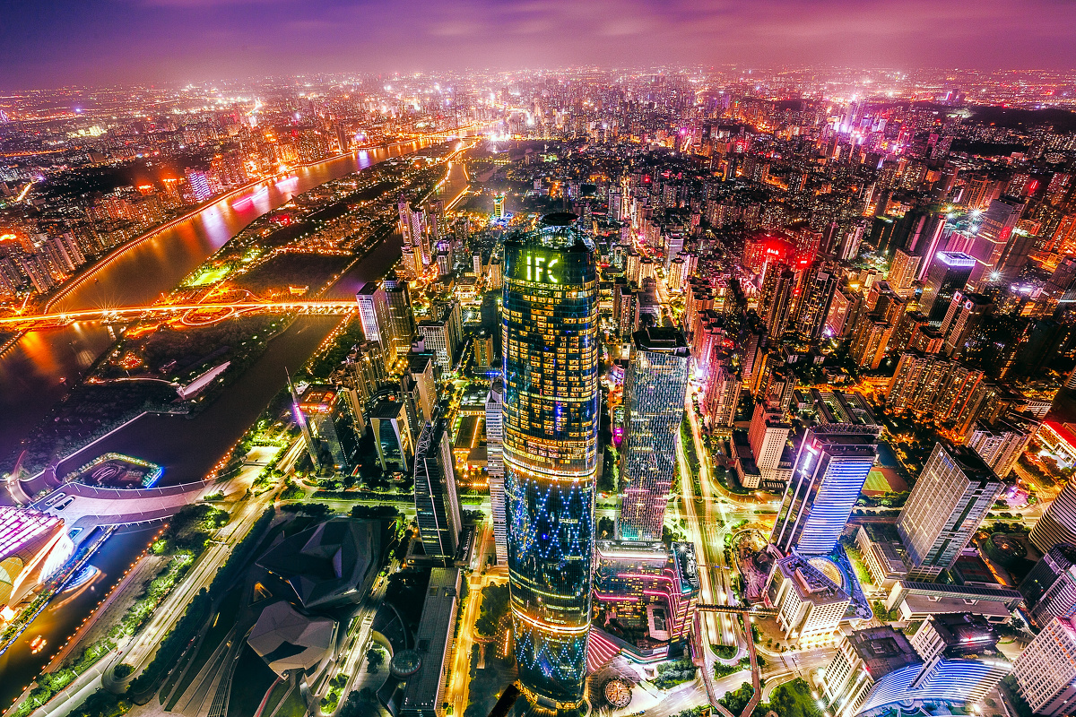 妖都?羊城? - 色彩, 城市, 佳能, 建筑, 广州, 长曝