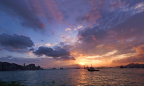 黄昏的全景图