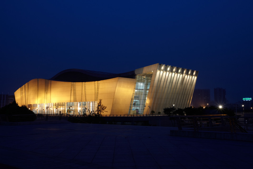 琴台音乐厅 - 音乐厅, 夜景, 湖北, 琴台, 武汉 - fl