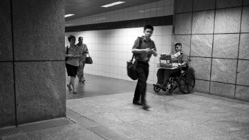 Help Them: On the underground passage which connecting the United Square to the Novena MRT Station