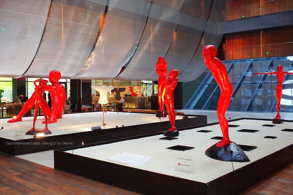 "Red Memory" Sculptures in Lobby of Opposite House 瑜舍大堂中的陈文令“红色 - village, hotel, 三里屯, 建筑, theOppositeHous, KengoKuma, 设计酒店, 隈研吾, 瑜舍, 酒店, 三里屯village, 中国, 北京 - Dennis双桂坊 - 图虫摄影网