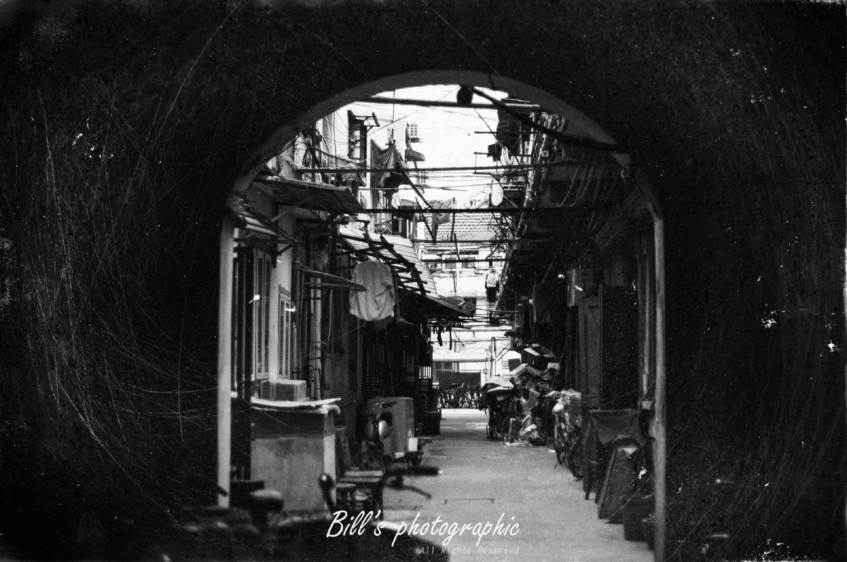 黑白记忆 - 旧居。老人,老店, 黑白, 35mm, 上海