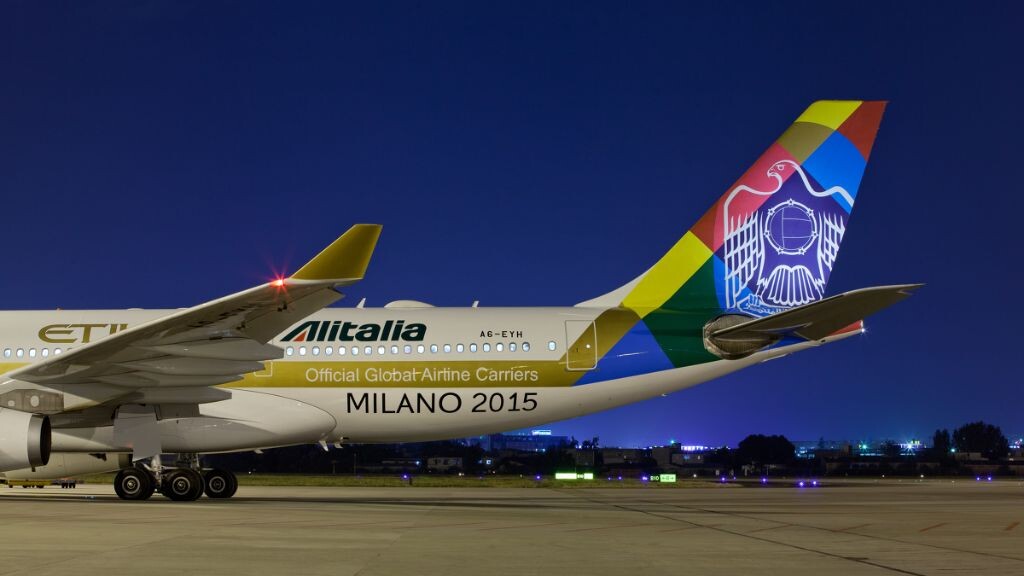 伊提哈德航空2015米兰世博会彩绘机飞临成都