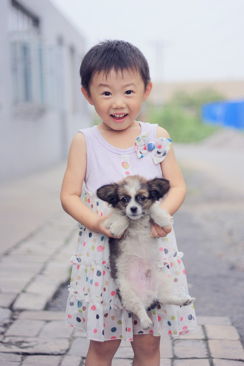 抱狗的小女孩 - 黄小龙as