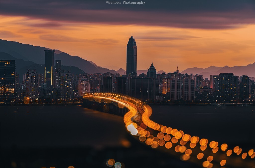 通往鹿城 - 夜景, 风光, 色彩, 佳能, 温州 - 奔奔