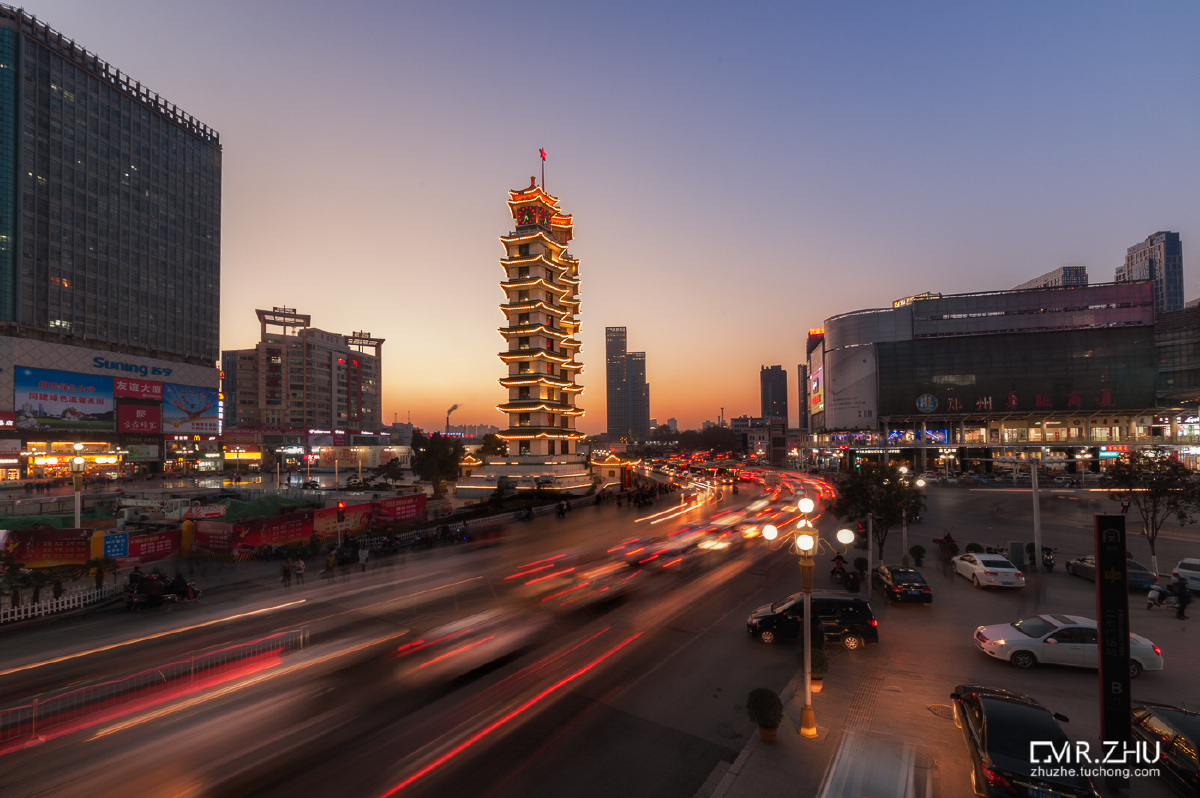 二七塔图片夜景,州二七塔夜景图片,二七塔图片_大山谷图库