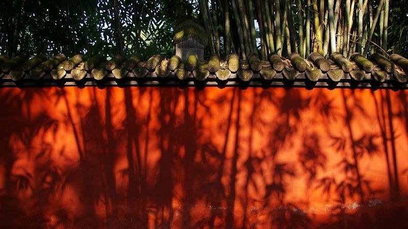 红墙竹影成都 武侯祠