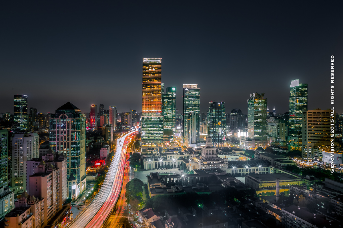 上海夜景静安,上滩夜景全景,上滩夜景_文秘苑图库